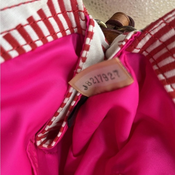 Dooney & Bourke Red and White Sailboat Tote Bag - Picture 6 of 9